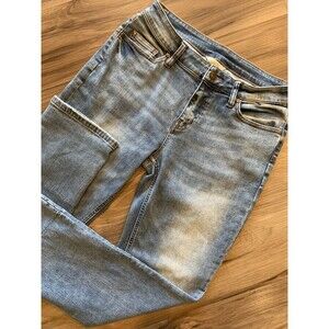 Matilda Jane‎ Straight Women’s Jeans Floral Satin Bottom Cuff Size 8